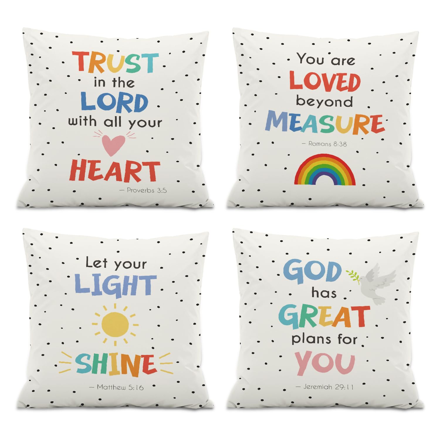 Boho Kids Room Decor,Christian Bible Throw Pillow Covers,Inspirational