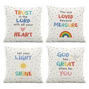 Boho Kids Room Decor,Christian Bible Throw Pillow Covers,Inspirational