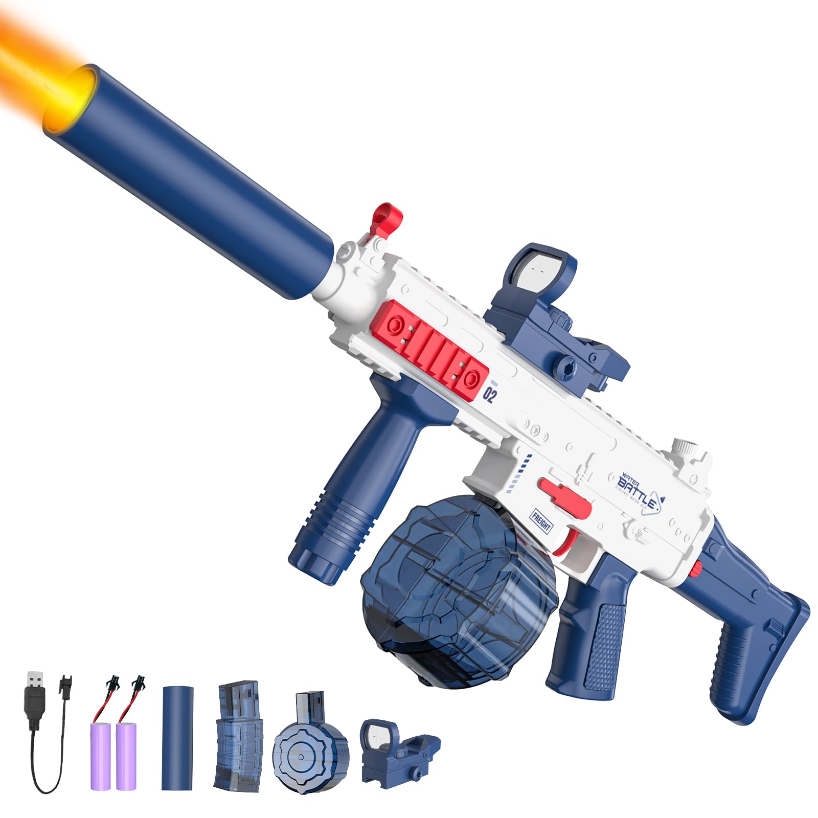 Gun With Light Up,Auto Water Gun,Squirt Gun Blaster Up to 32 FT