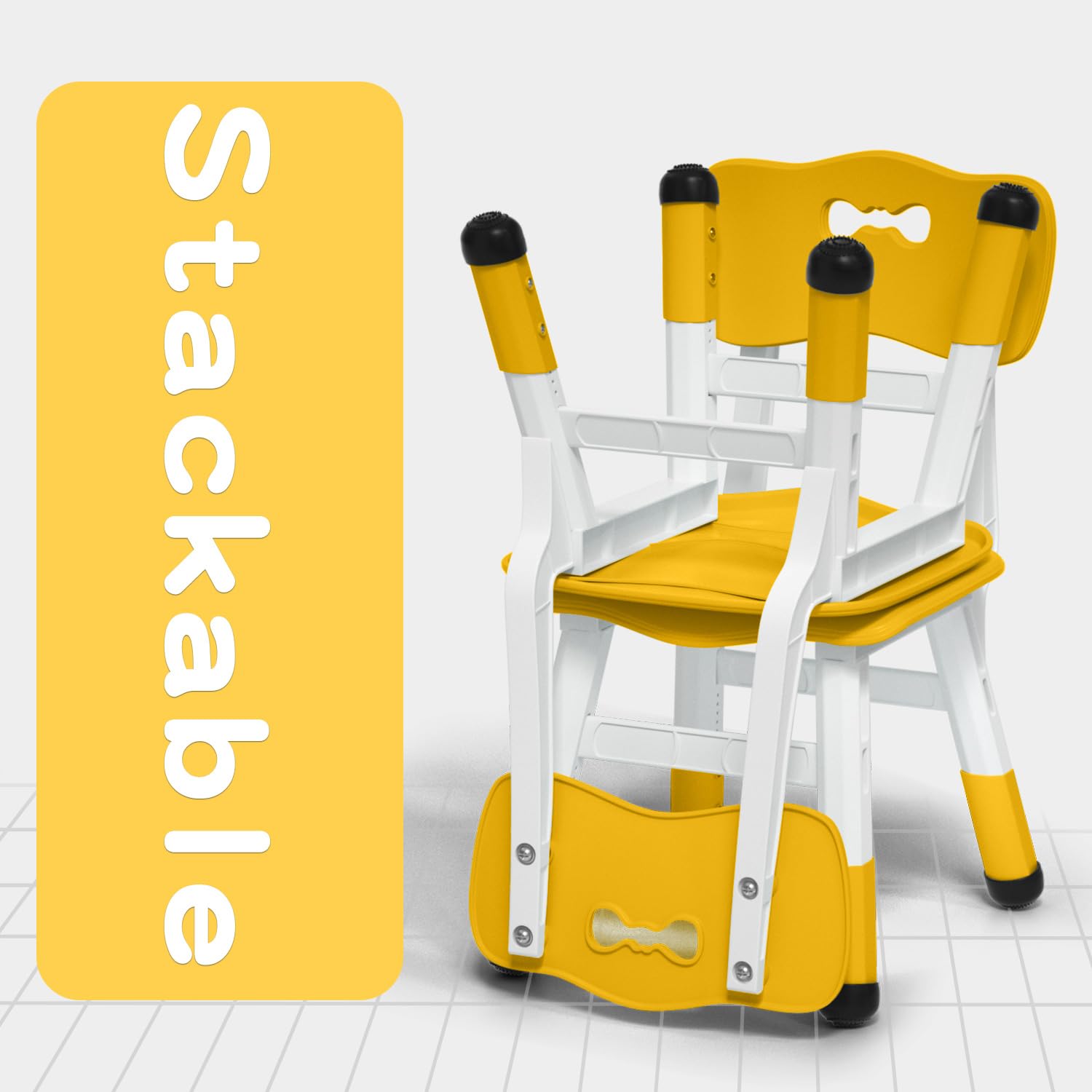 Adjustable Kids Chair with 3 Height Levels for Ages 2-6