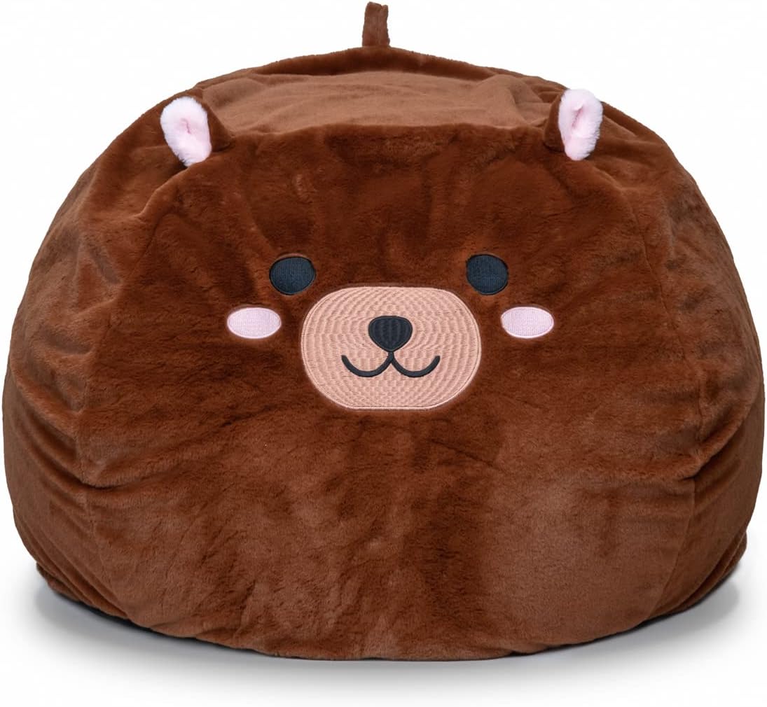 Furry Bean Bag Cover, Faux Fur Bean Bag Chair Cover for Kids