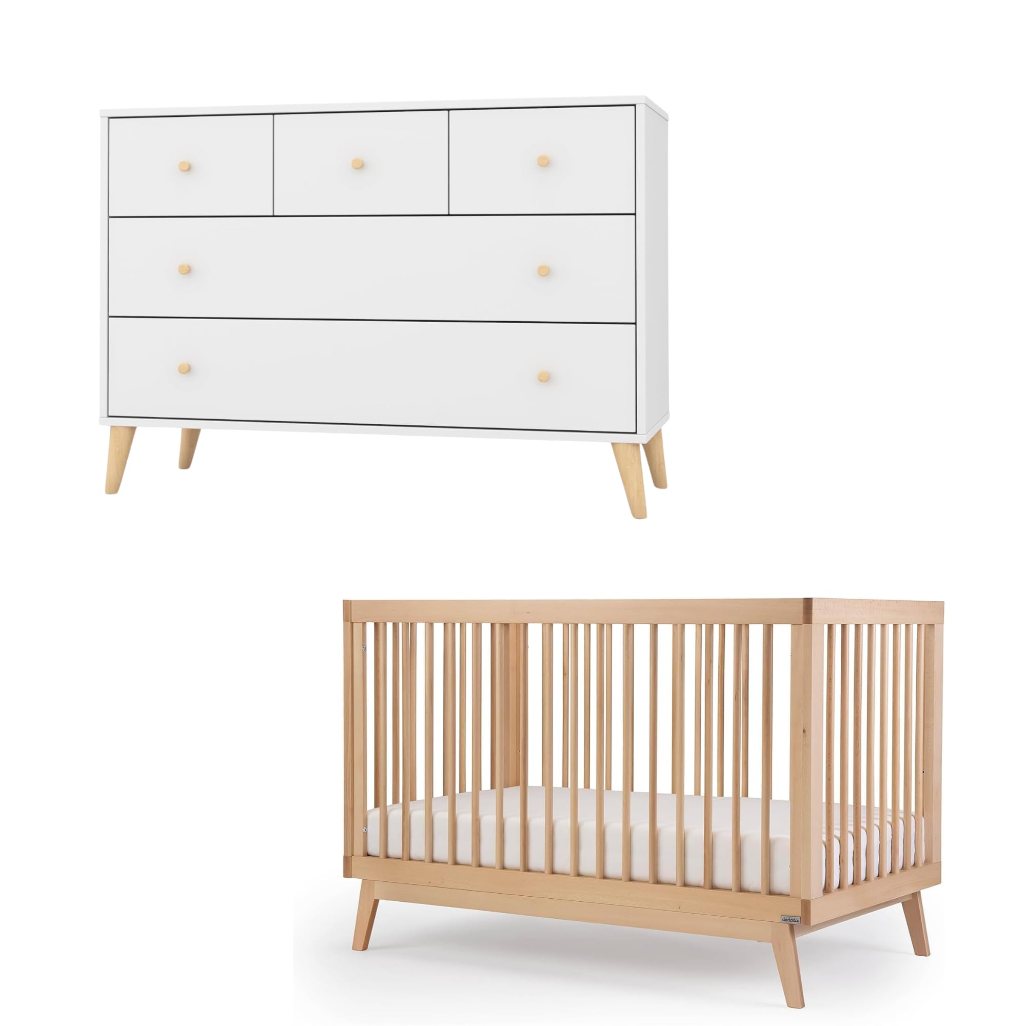 3-in-1 Convertible Crib and Dresser Set