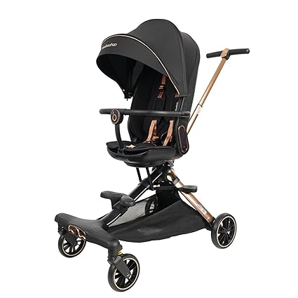 Folding Stroller Wagon for Baby & Toddler Travel, 360° Reversible Seat