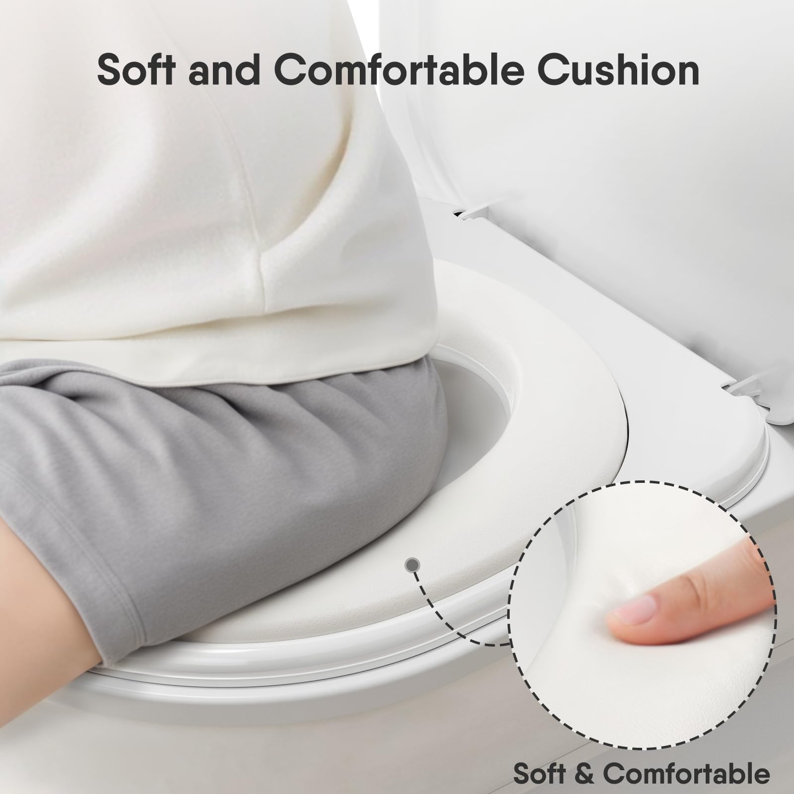 CheerTry 2-in-1 Toddler Potty Training Toilet - Larger Potty Chair & Detachable Training Seat for Boys & Girls Ages 1-3 with Flushing Sound, Wipes Storage, Toilet Paper Holder