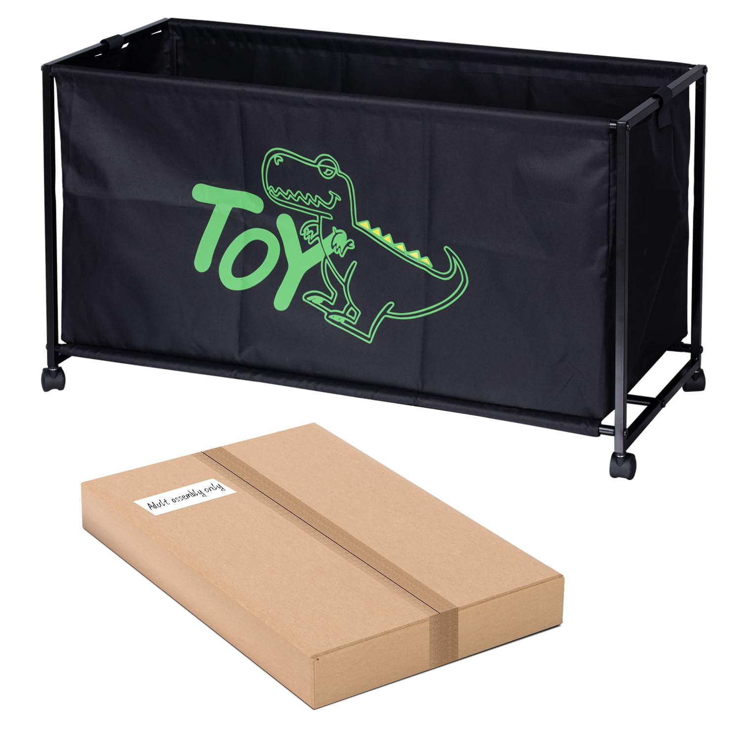 Large Toy Storage Box with Wheels - 124L Capacity