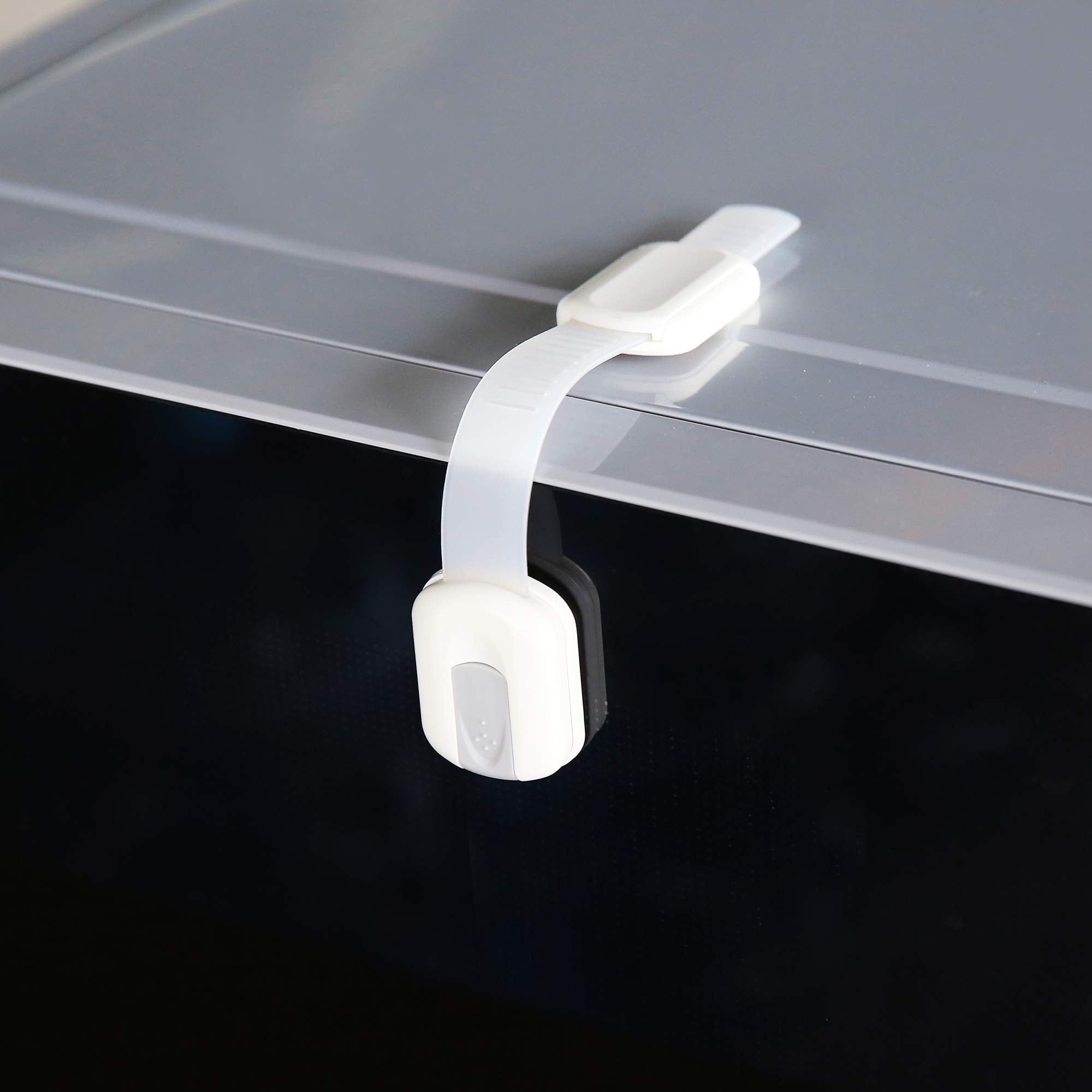 6 Pack Vmaisi Multi-Use Adhesive Straps Locks - Childproofing Baby Proofing Cabinet