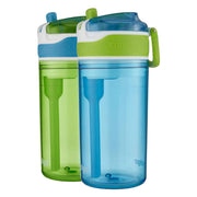 Kids 2 - in - 1 Snacker Spill Proof Cups 2 Pack Blue and Green