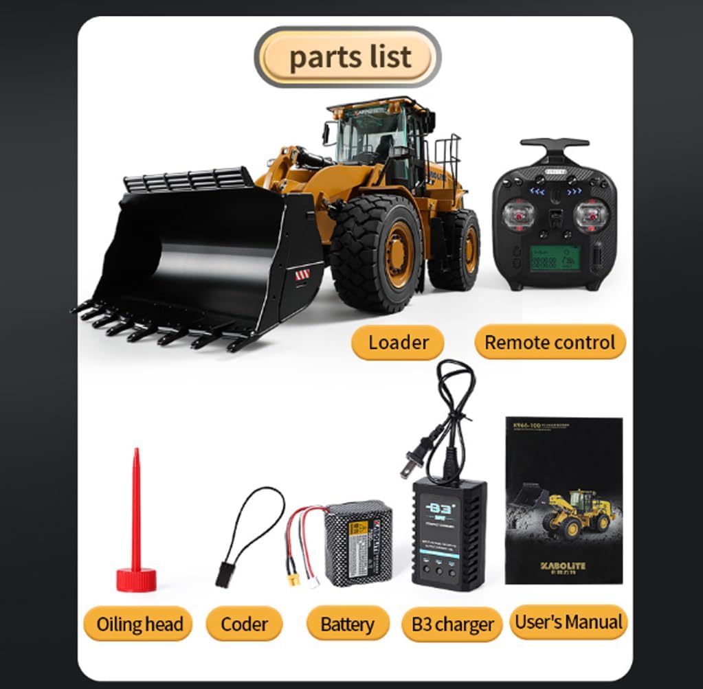 /14 Metal Rc Hydraulic Loader, 2.4Ghz Rc Engineering Vehicles, Metal RTR Toy Truck