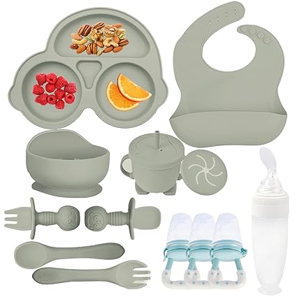 Baby Feeding Set,Miicasa Baby Led Weaning Supplies Kit With