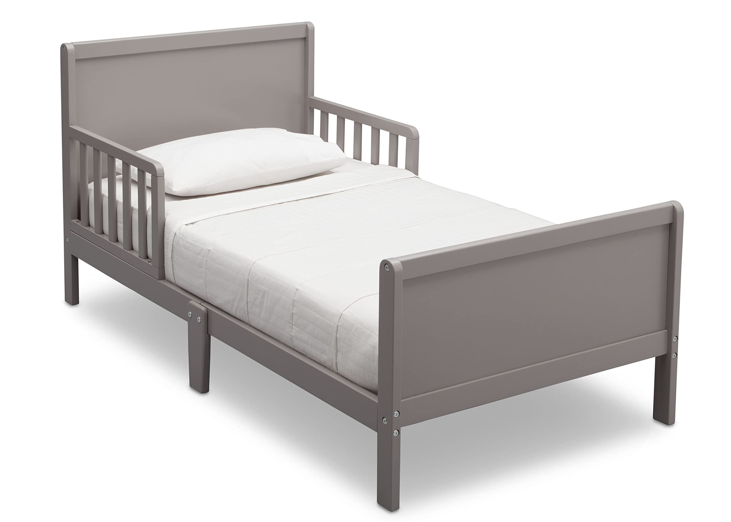 Fancy Wood Toddler Bed - Greenguard Gold Certified, Grey