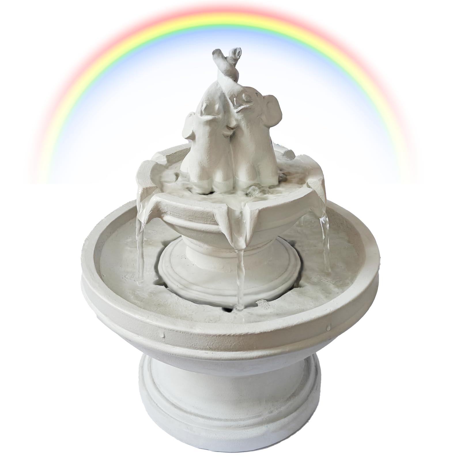 Indoor Elephant Waterfall Fountain with LED Lights