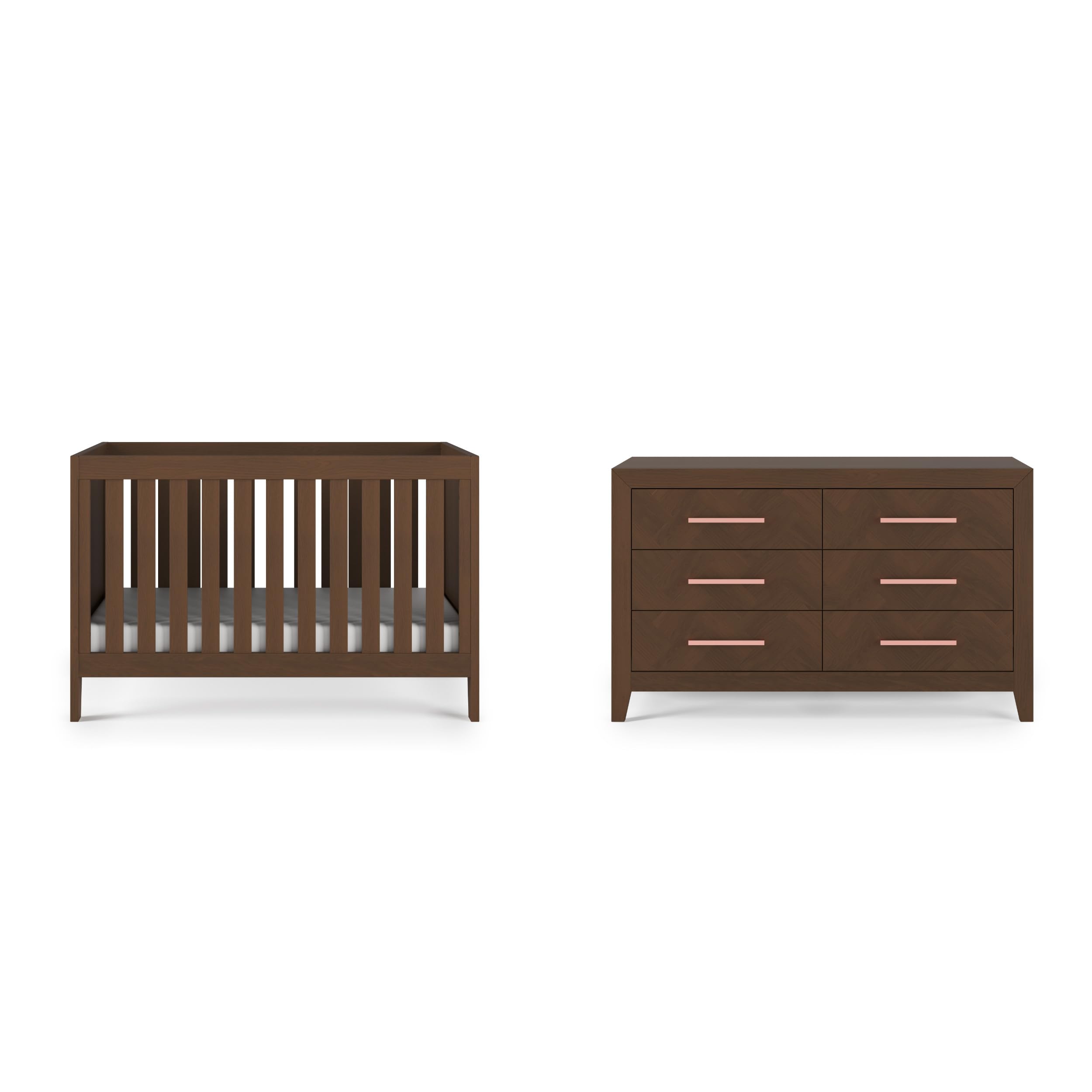 3-in-1 Convertible Crib and Double Dresser Nursery Set