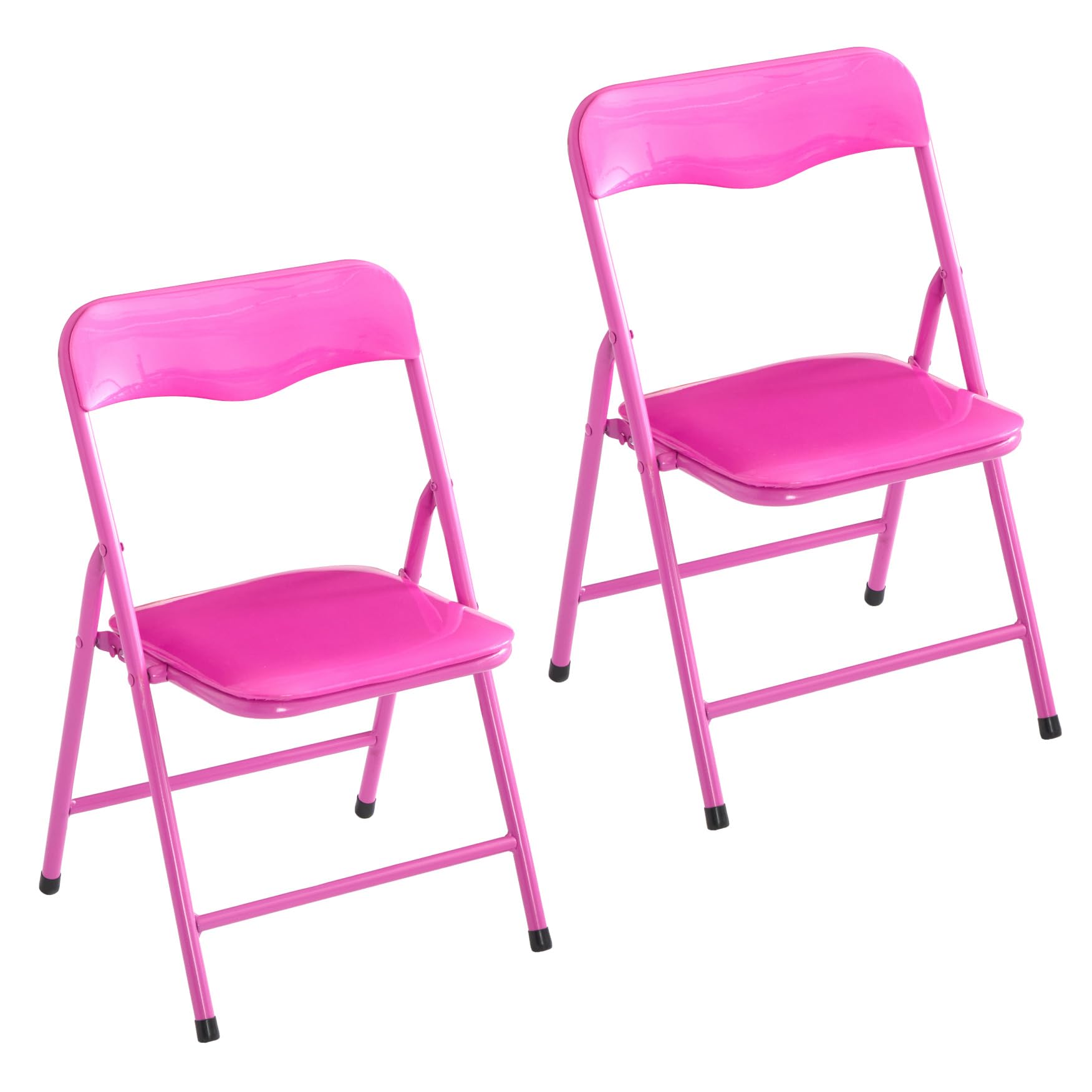 Kids Padded Folding Chairs Set of 2 Pink