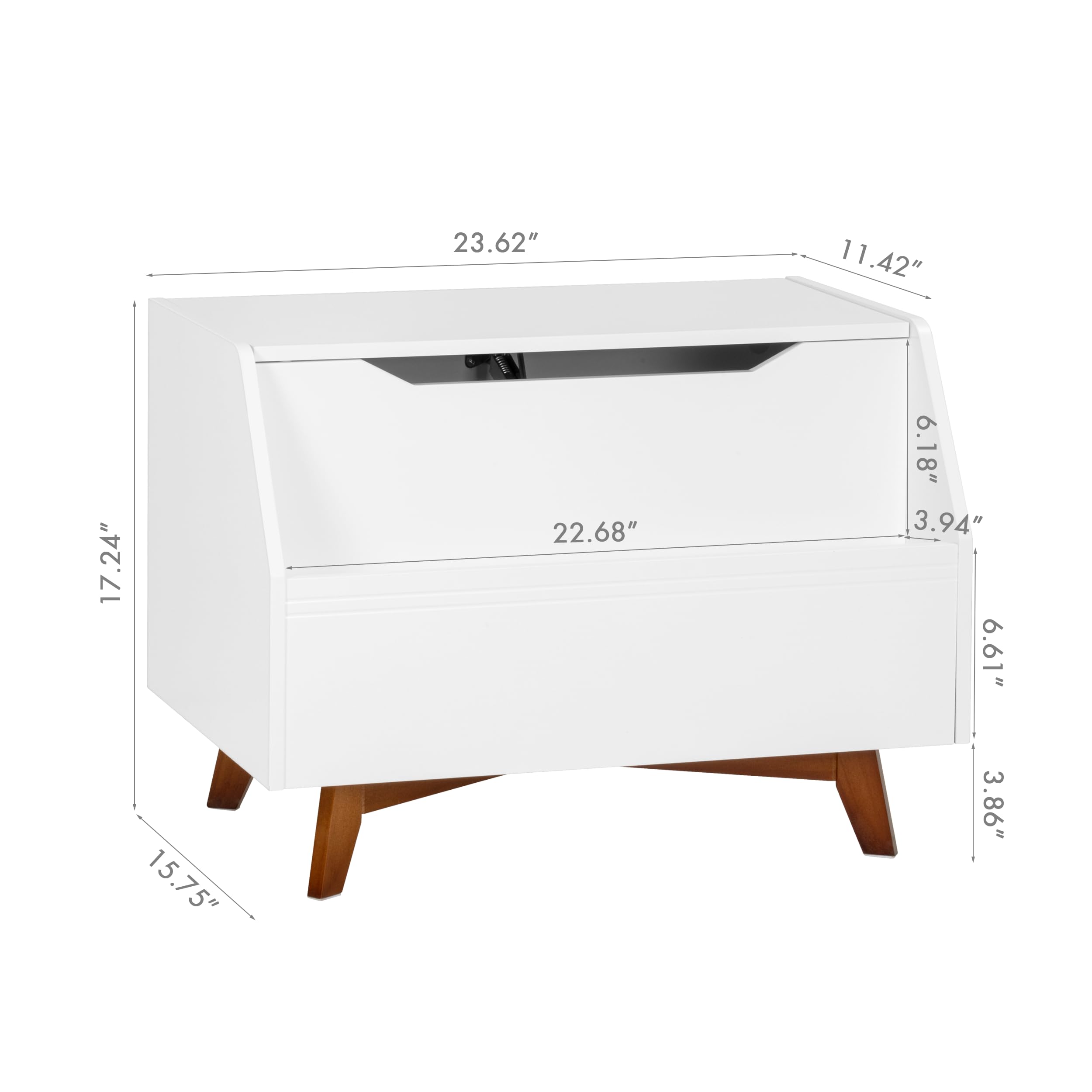 Kids Toy Box with Book Storage Bench