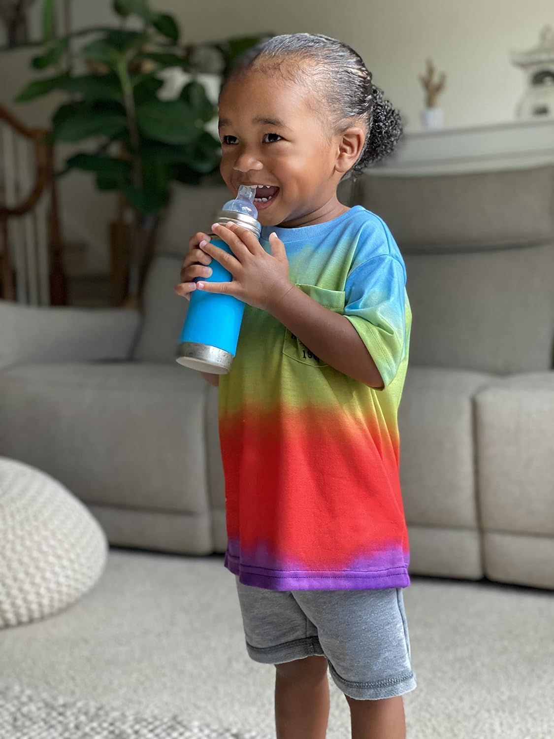 Stainless Steel Sippy Cup Bottle w/Sleeve, Plastic-Free