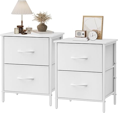 Nightstand Set of 2, Kids Dresser with 2 Drawers