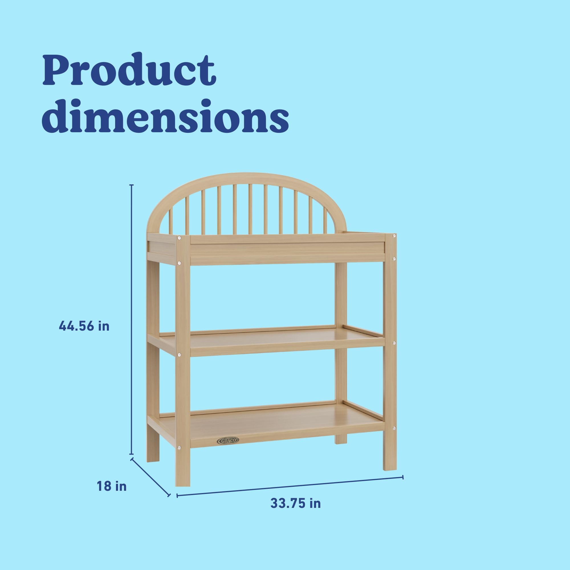 Changing Table with Water-Resistant Pad