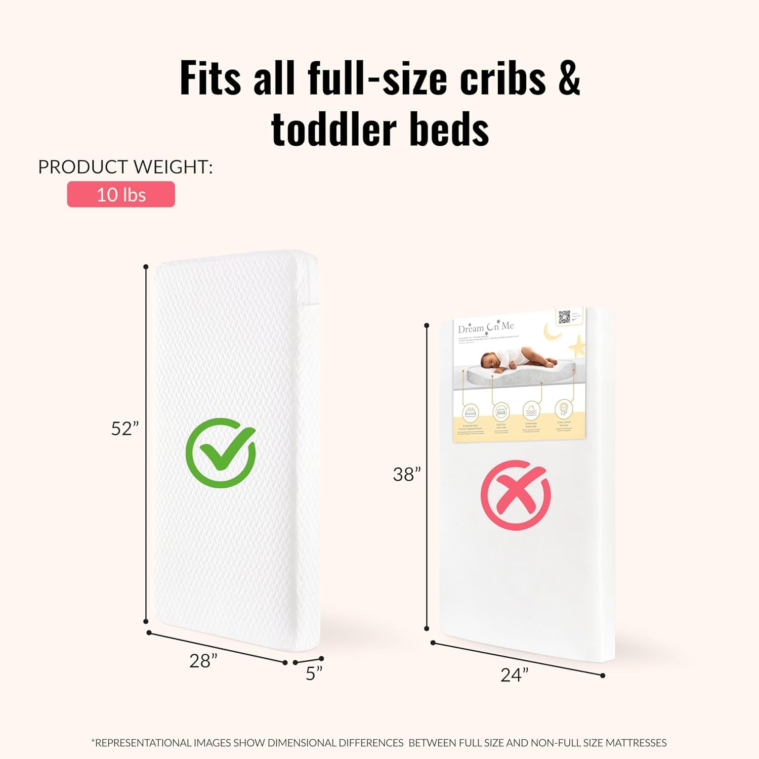 5-in-1 Convertible Crib Nursery Bundle with Dresser and Mattress