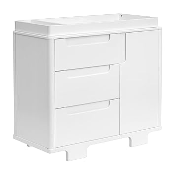 Yuzu 3-Drawer Dresser in White, Greenguard Gold Certified