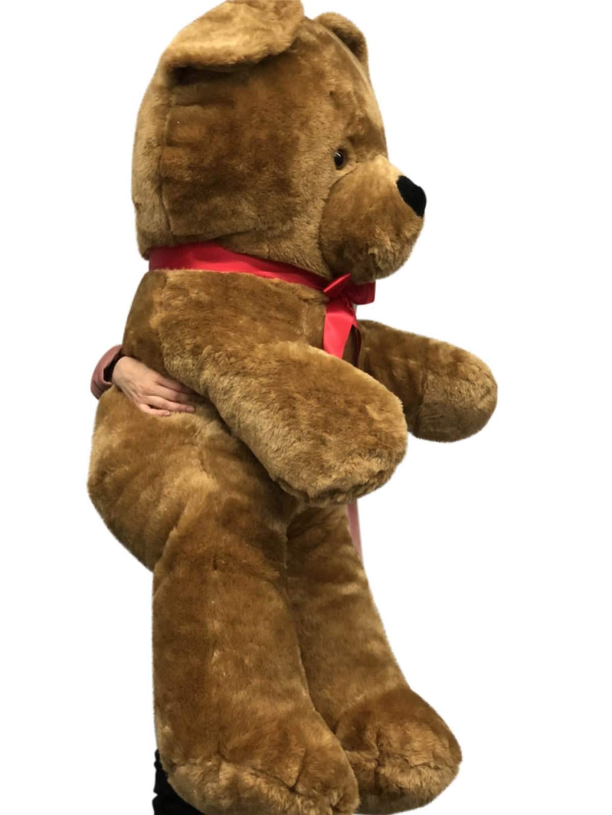 Giant Brown Teddy Bear, 54 Inches Soft Stuffed Animal Huge Weighs 18 Pounds Made in USA