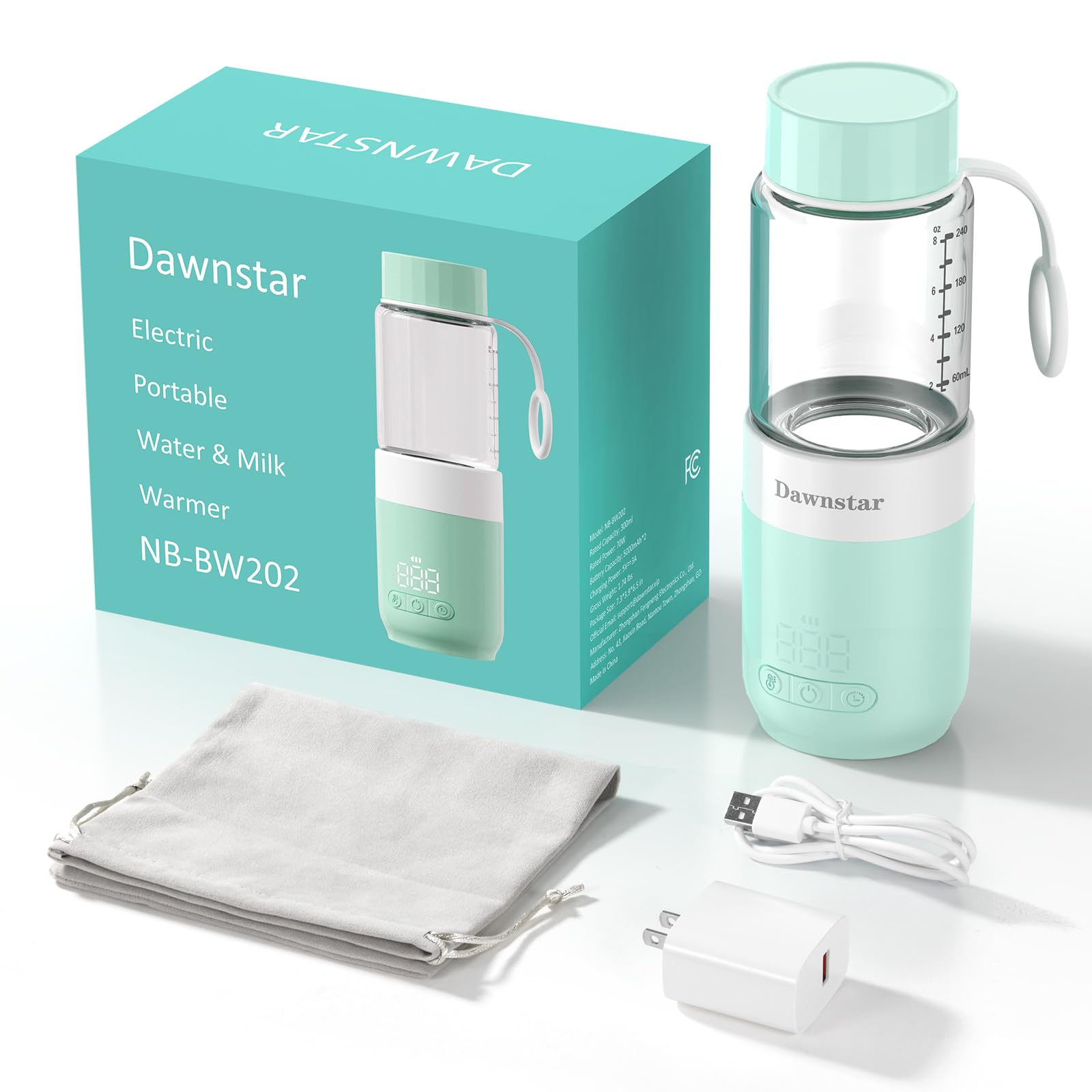 Portable Bottle Warmer for Travel, 8oz Portable Milk Warmer