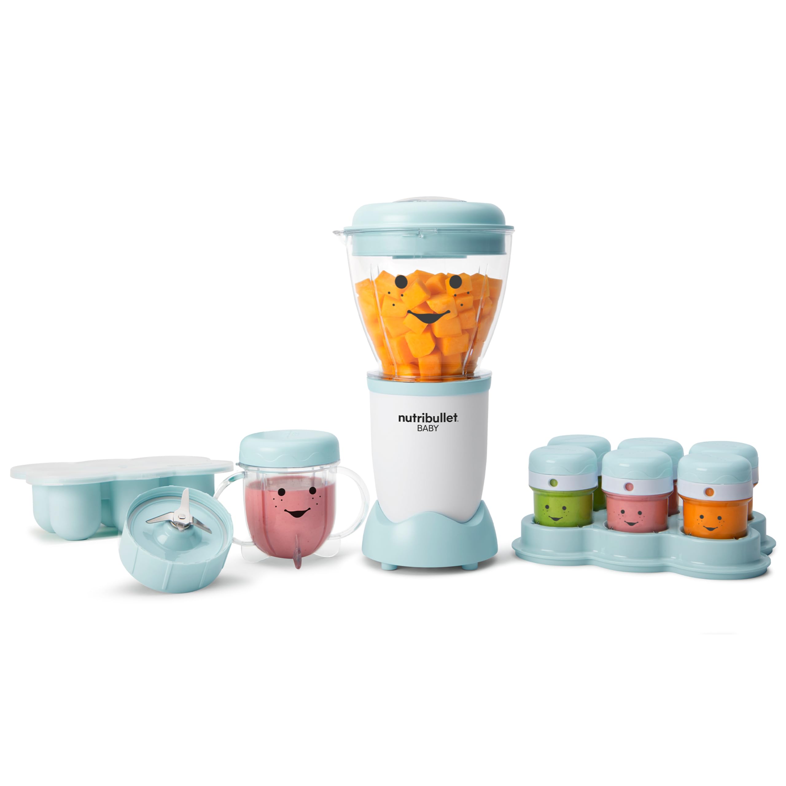 NBY-50100 Baby Complete Food-Making System, 32-Oz, White, Blue, Clear