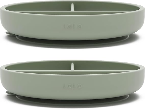 Plates - 2 Pack, 100% Silicone Non-Toxic BPA-Free Baby Plates