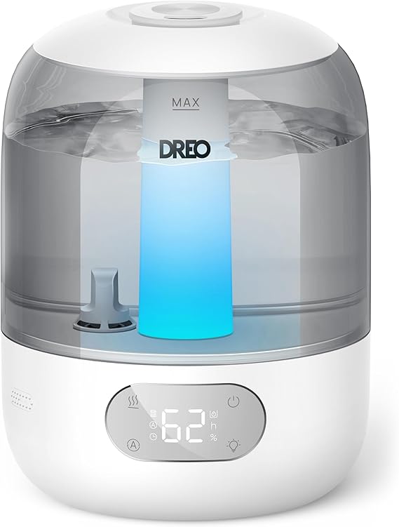 Humidifiers for Bedroom, 3L Top Fill 30H & 26dB Quiet Runtime for Large Room