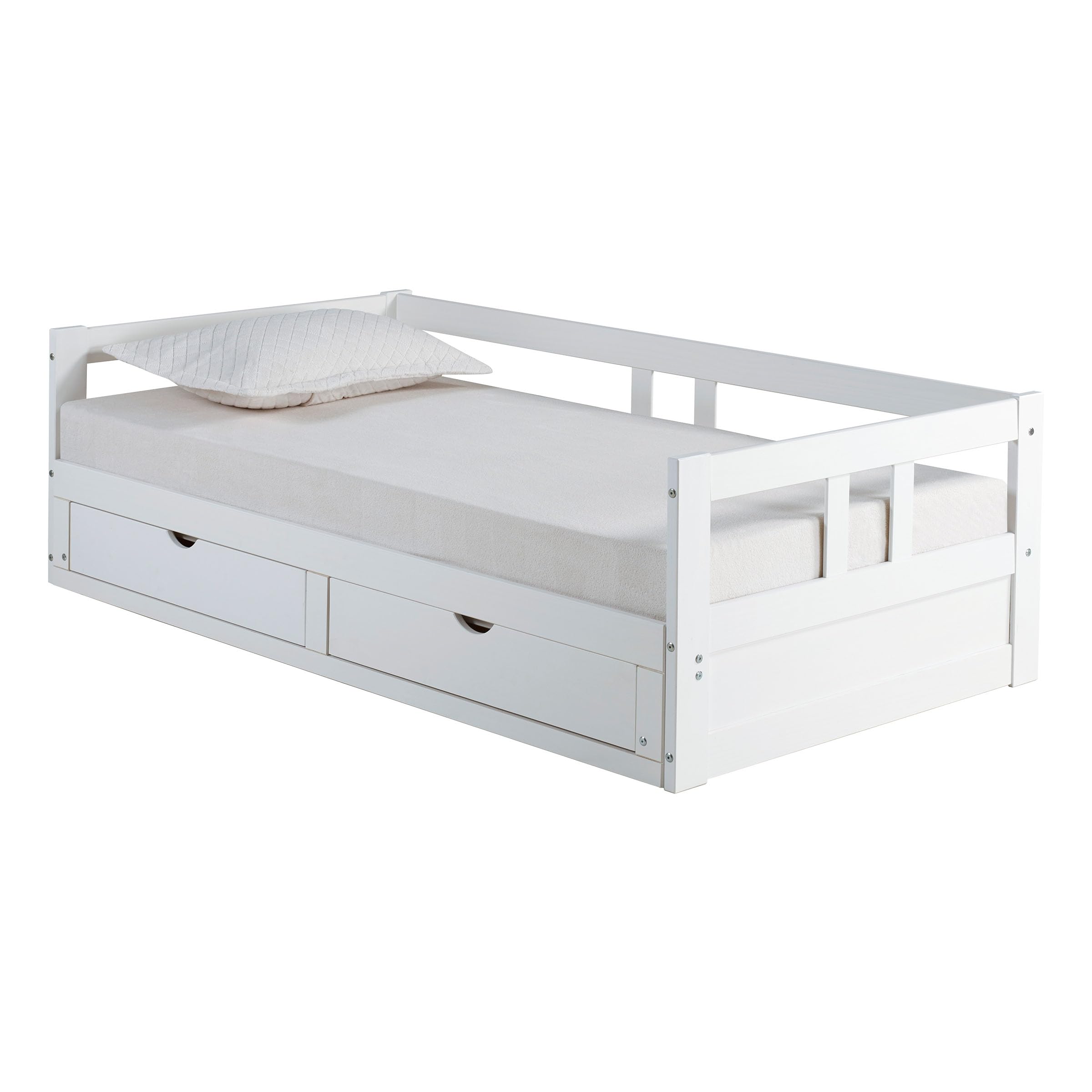 Convertible Twin to King Daybed with Trundle and Storage