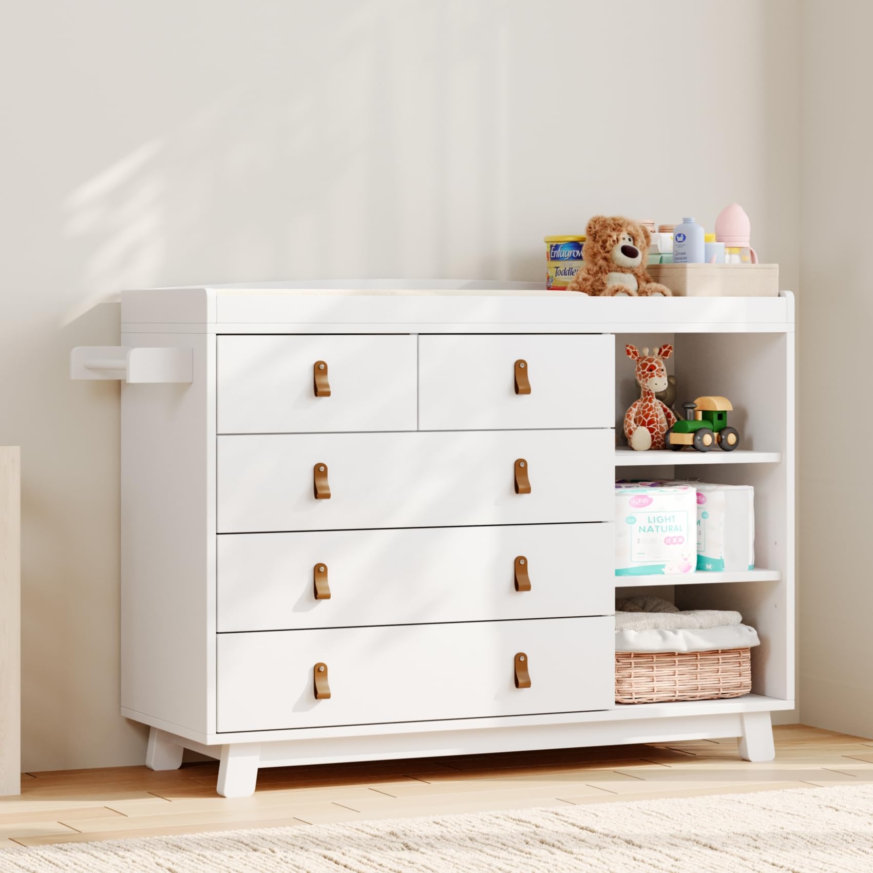 Baby Dresser with Changing Table and 5 Drawers