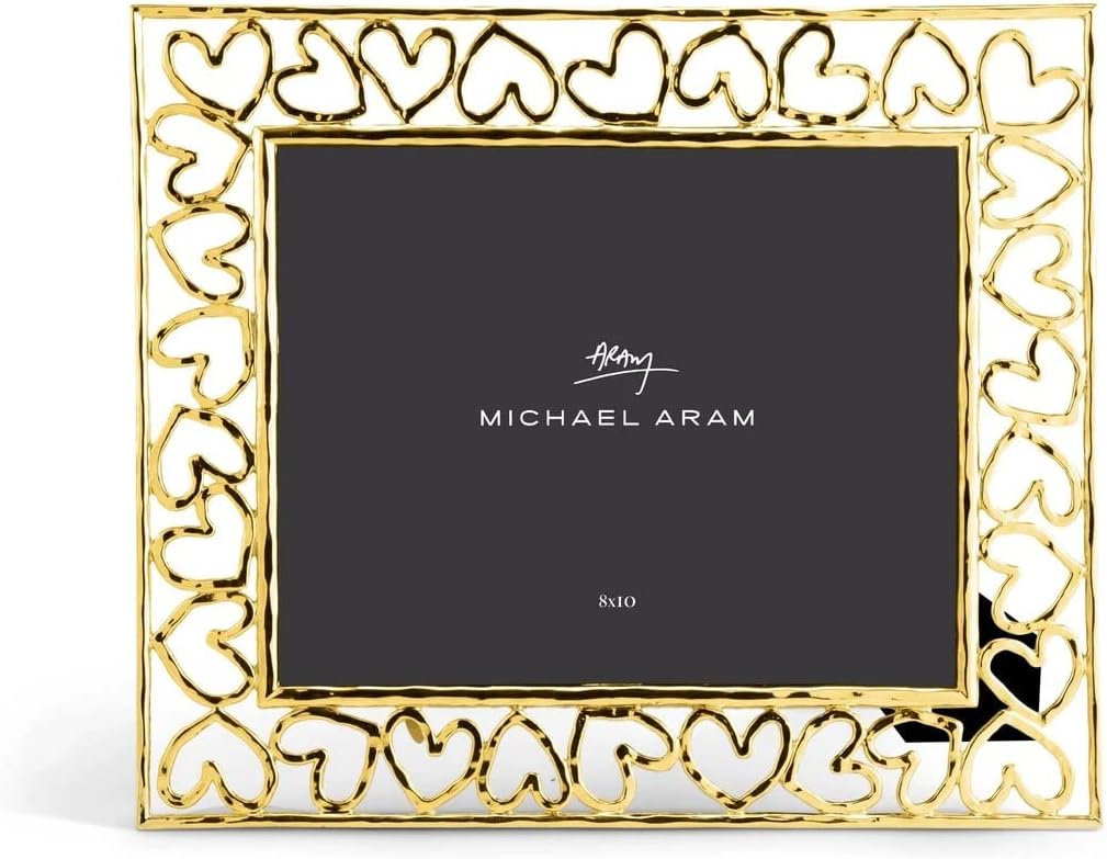 Gold"Golden" Heart Photo Picture Frame Size 8x10 - New !