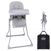 Foldable Baby High Chair with Easy Clean Double-Layer Tray