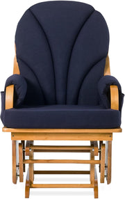 Lullaby Wood Base Glider Rocker - Baby Feeding and Rocking Chair for Daycare