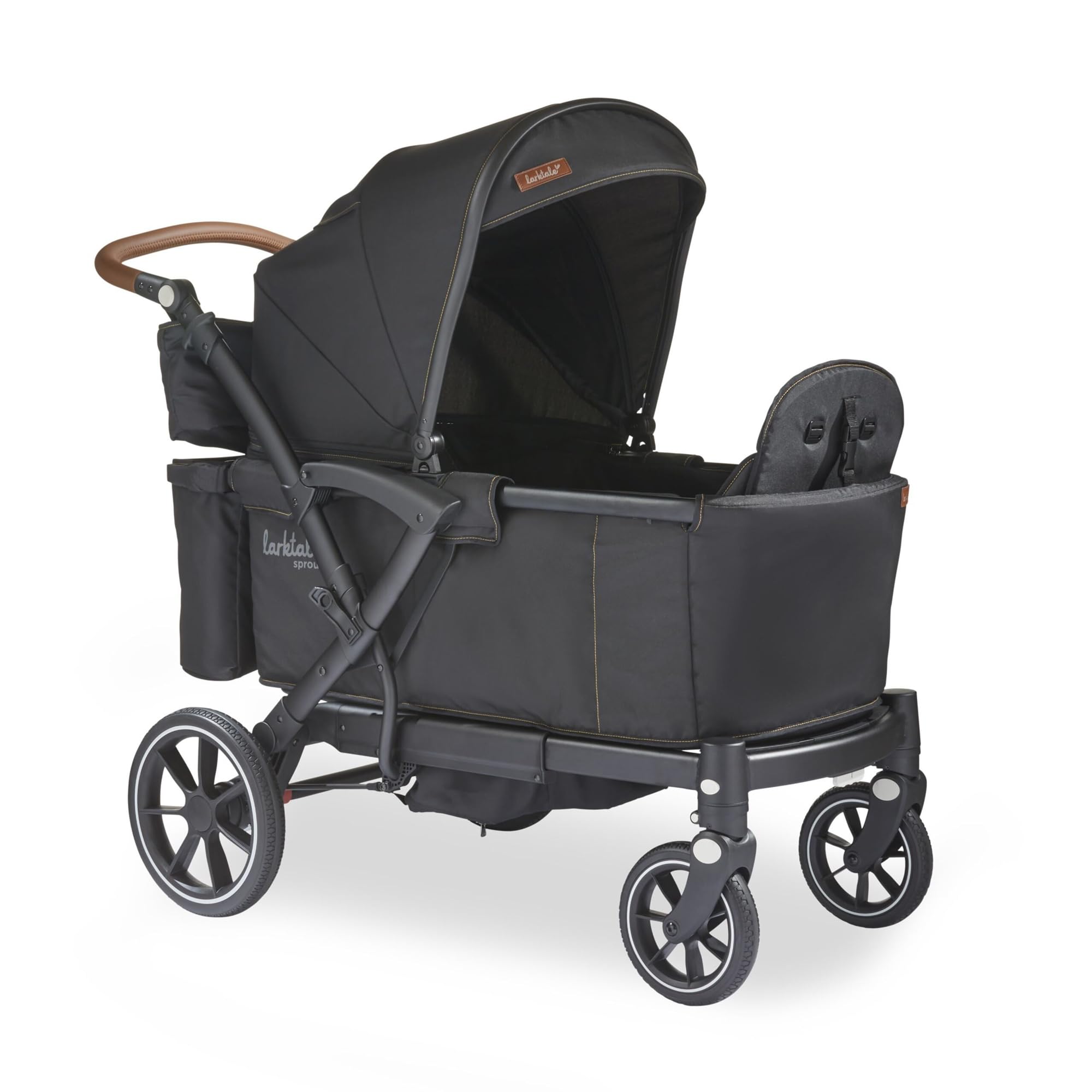 Adjustable Stroller, 2 Seater Kids Wagon, 120 Pound Capacity, Sprout V2, Black