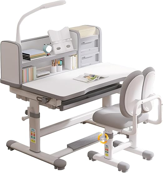 Kids Study Desk and Chair Set 3-18 Years Kids Desk and Chair Set Ergonomic