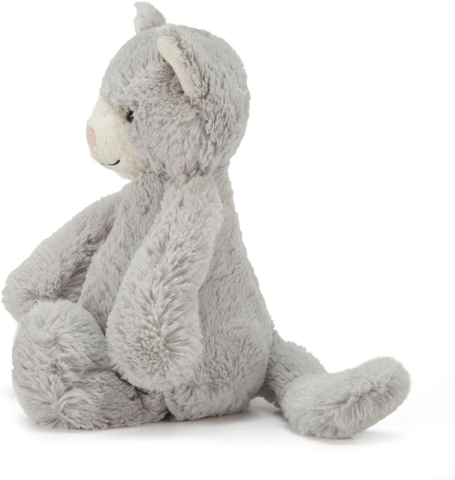 Bashful Grey Kitty Stuffed Animal, Medium 12 inches - Cats & Kittens Plush Toy