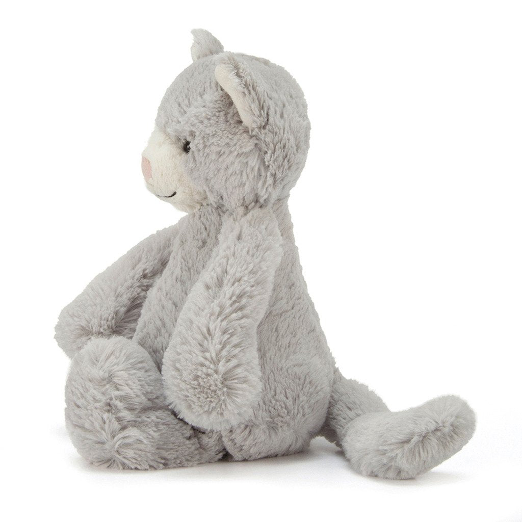 Bashful Grey Kitty Stuffed Animal, Medium 12 inches - Cats & Kittens Plush Toy