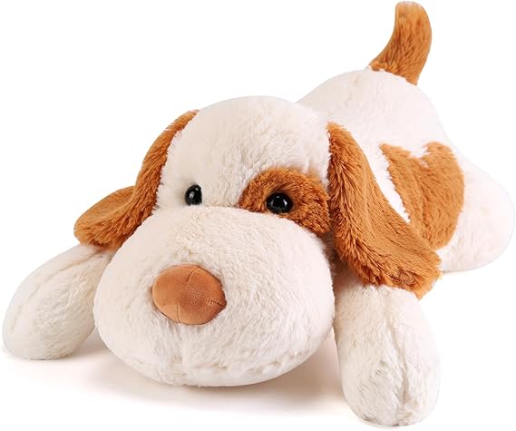 Grey & White Dog Weighted Stuffed Animals - 22 Inch 4.5 Pounds Weighted
