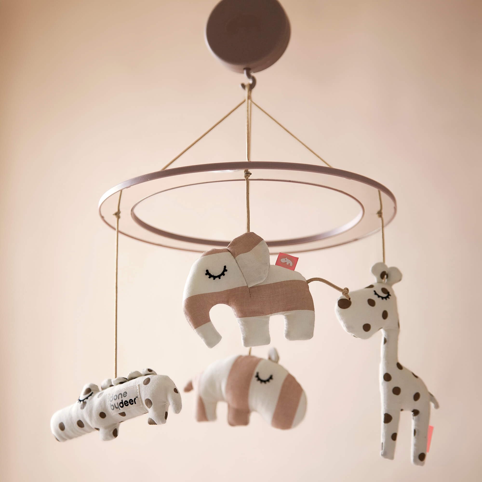 Musical Mirror Mobile Sleepy Powder - Mobile with Lullaby - Deer Friends Croco