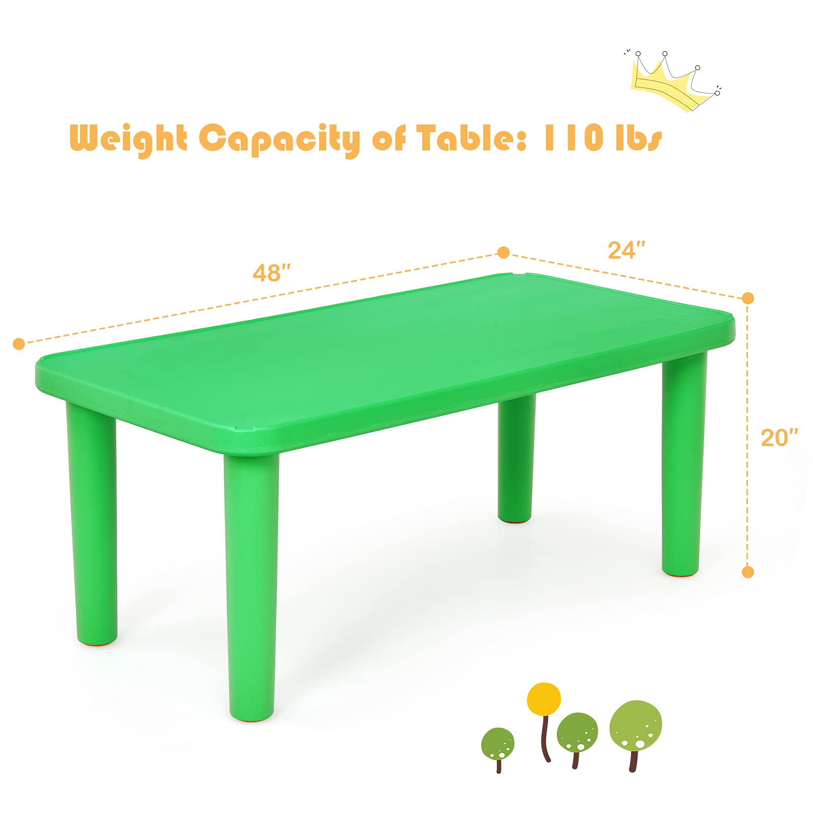 Kids Plastic Activity Table for Learning and Play
