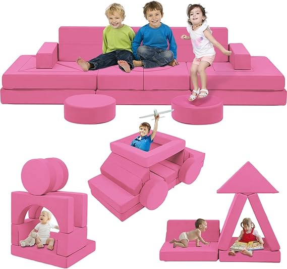 22Pcs Modular Kids Play Couch - Kids Couch for Playroom Bedroom