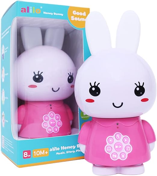 Baby Audio Player - Toy w/Chewable Teether Ears, Colorful Lights