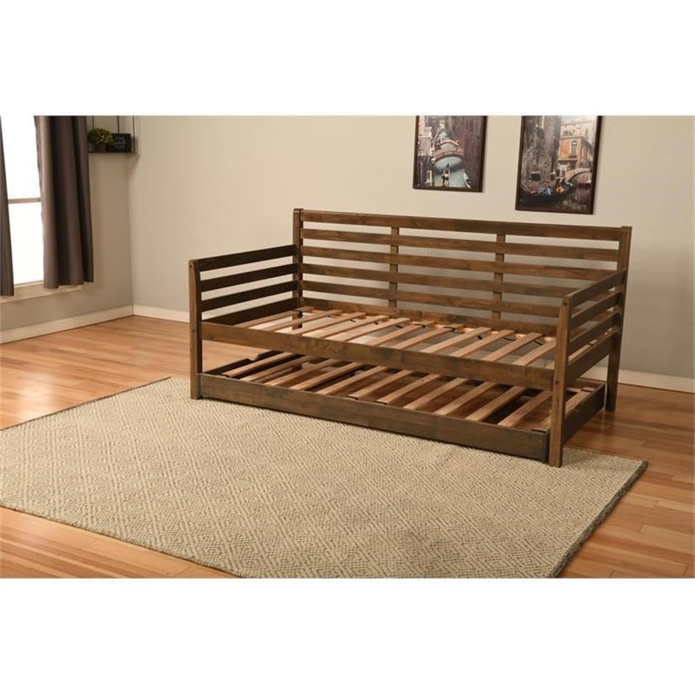 Twin to King Size Daybed with Pop Up Trundle in Wood