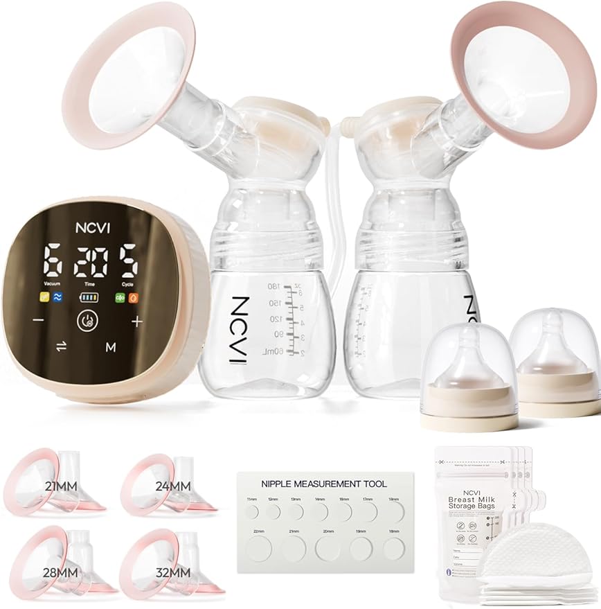 Electric Breast Pump 8782, Portable Hospital-Grade Double Pump with 4 Modes & 9 Levels
