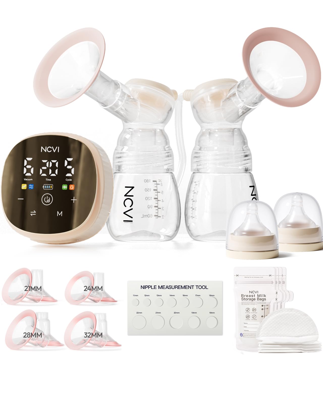 Double Electric Breast Pump 8116, Customizable Mode/Suction/Speed