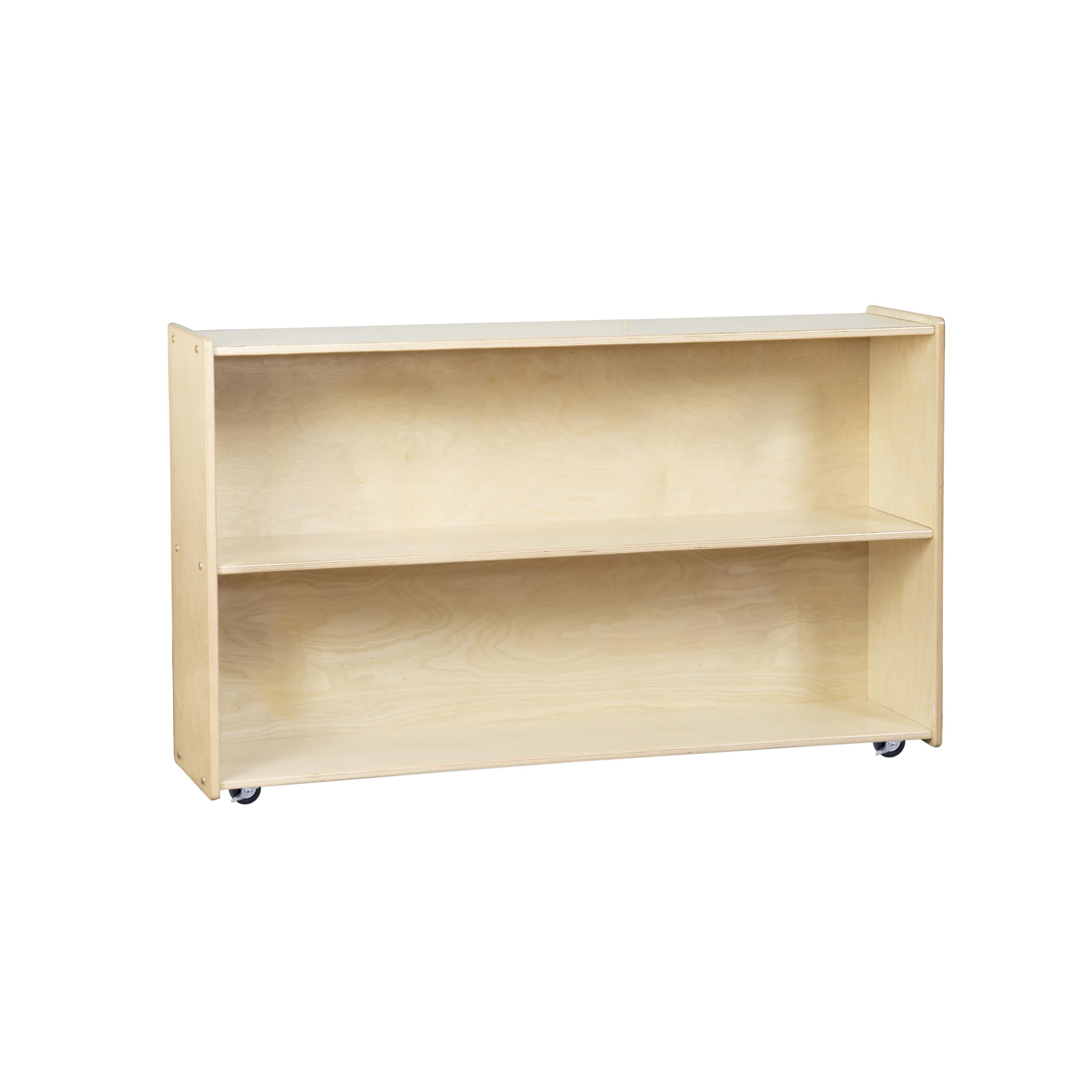 2 Shelf Montessori Horizontal Bookcase with Wheels (47" Width) |Bookshelf