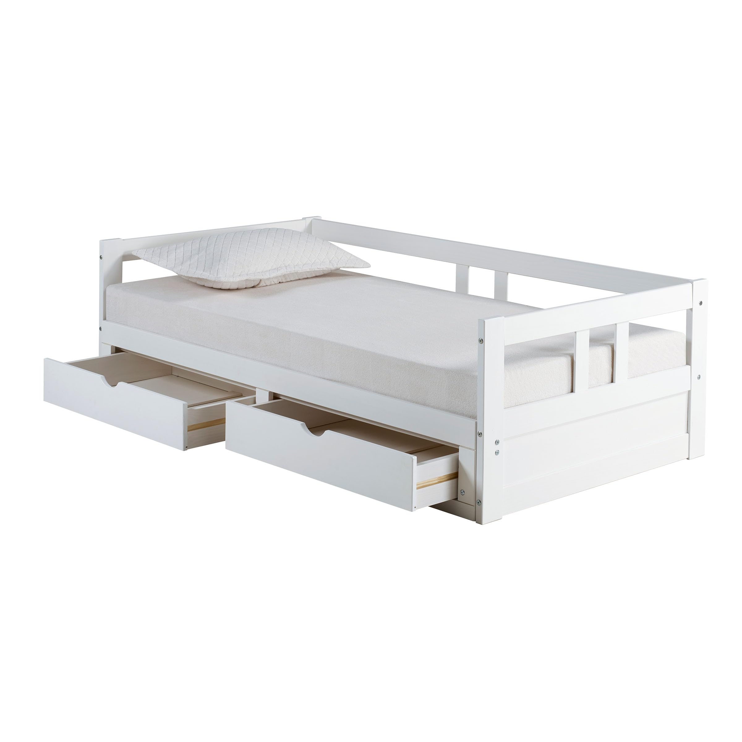 Convertible Twin to King Daybed with Trundle and Storage