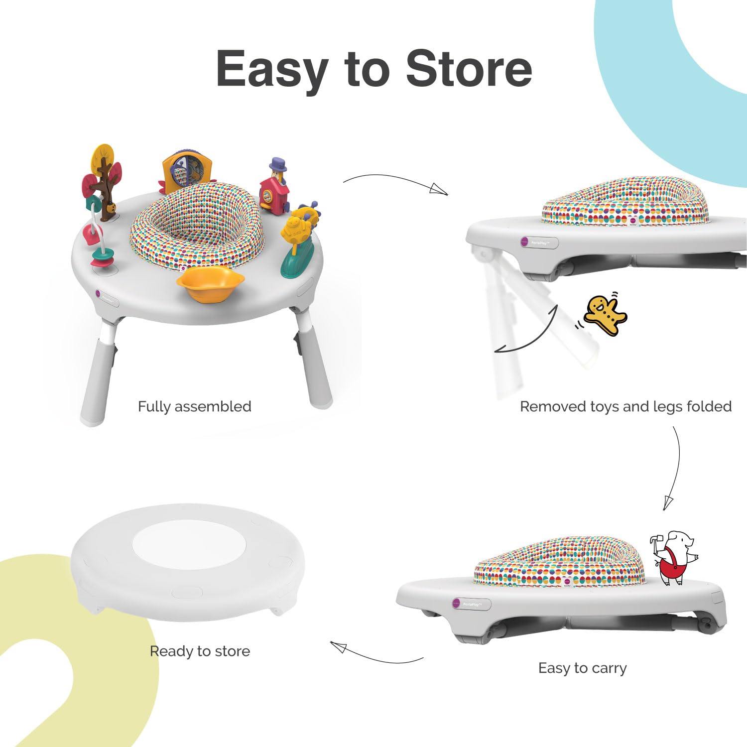 3-in-1 Convertible Baby Activity Center & Play Table