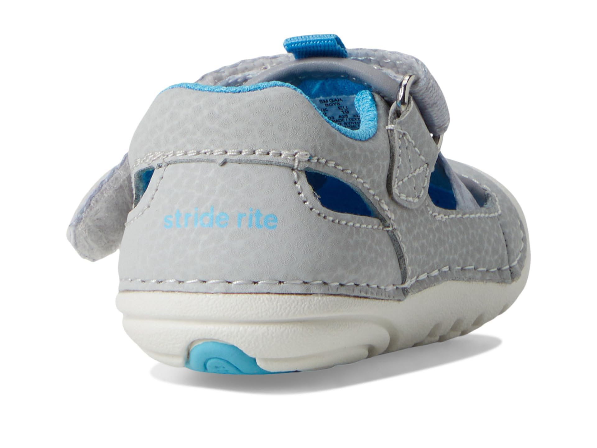 Stride Rite Kids SM Gaia (Infant/Toddler) Sandal, Grey, 4.5 Wide US Unisex