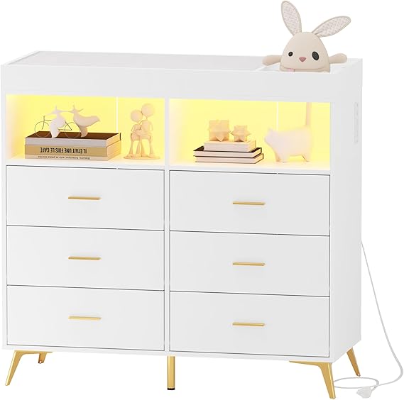 Changing Table Dresser with Drawers, Baby Dresser with Changing